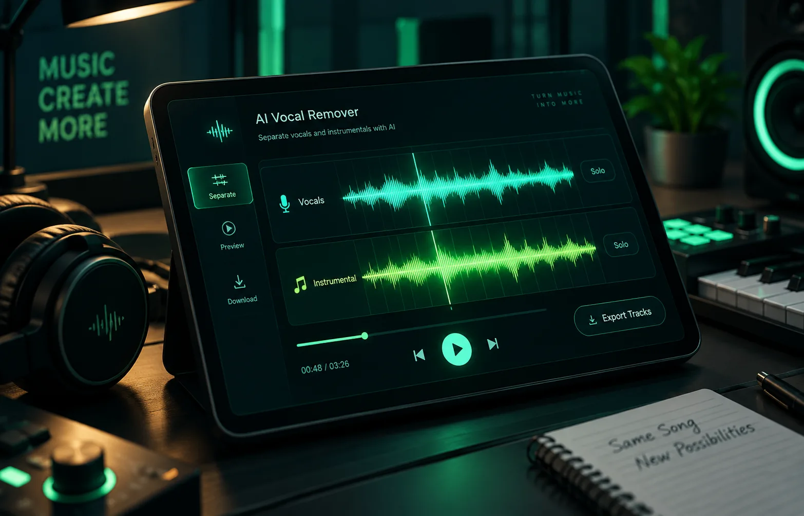 AI 音軌分離,輕鬆混音與翻唱